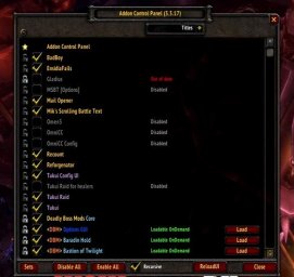 Addon Control Panel (ACP)